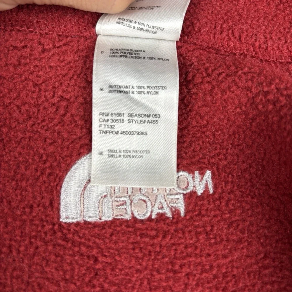 The North Face Jacket Mens Xl Polartec‎ Fleece Red Full Zip Outdoor Coat Casual